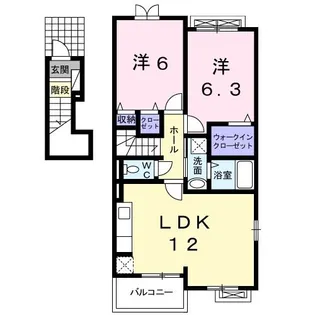 ブルーモート【2階】の間取り