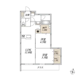 グランベルデ【1階】の間取り
