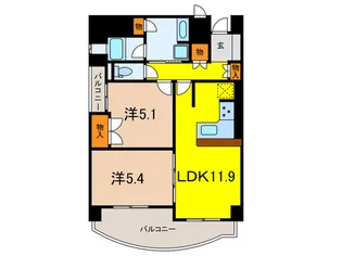 仁川リバ-サイドヒルズ【8階】の間取り