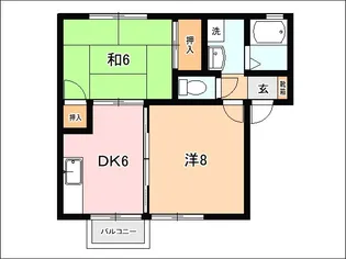セジュールシャルマン【2階】の間取り