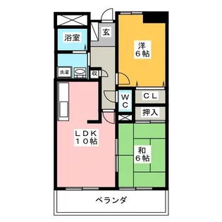 ドミールイソベ【1階】の間取り