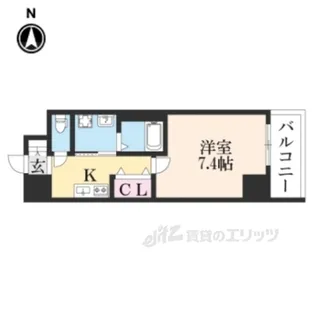 グラカン京都駅前輝【3階】の間取り