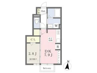 あさか野ハイツ【1階】の間取り