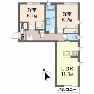フロントマーレ【2階】の間取り