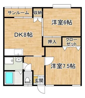 カーサK&M【1階】の間取り