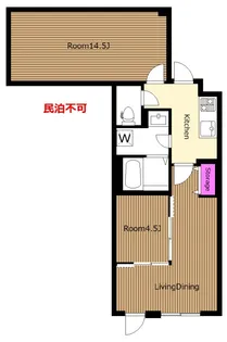 ◎ペット相談 AZ代々木上原(旧Kinomori代々木上原) M【1階】の間取り
