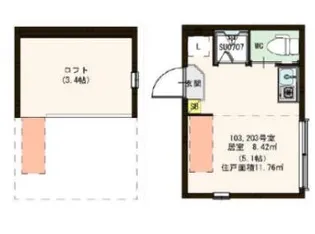 ハーモニーテラス赤羽西【1階】の間取り