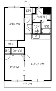 Mハイツ朝倉【2階】の間取り
