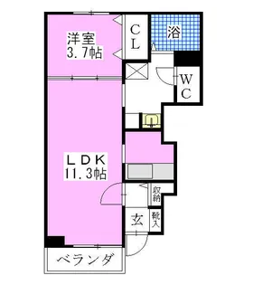 メゾンアルカンシェル【1階】の間取り