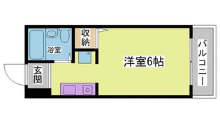 コスモメイト鈴蘭西【1階】の間取り