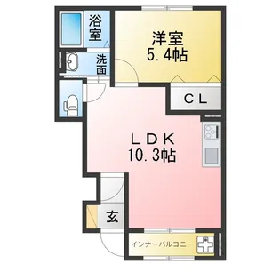 ブランキューブ加茂野町【1階】の間取り