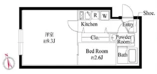 レジデンス北新宿【3階】の間取り
