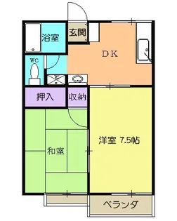 サンフォレスト渡辺【2階】の間取り