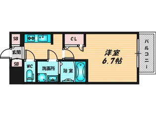 ファーストフィオーレ大阪城イースト【9階】の間取り