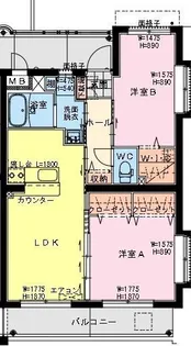あかねヒルズ南宮崎【1階】の間取り