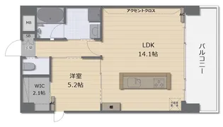 ヴィーブルエリーゼ【8階】の間取り