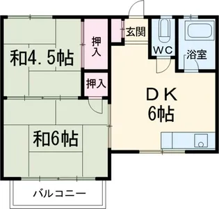 第二東華荘【2階】の間取り