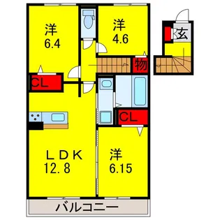 リオハイト【2階】の間取り
