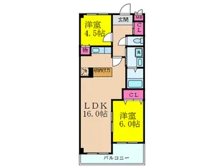 ハイツ寿見礼【3階】の間取り