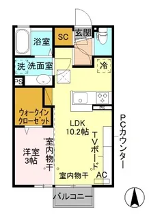 ルネッタ藤【1階】の間取り