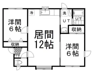 グランルージュB【1階】の間取り