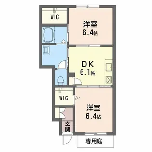 クラヴィーア【1階】の間取り