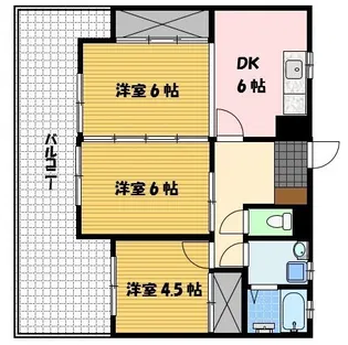 丸二ハイツ【4階】の間取り