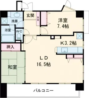 ライオンズガーデン武蔵砂川【2階】の間取り