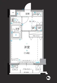 リヴシティ新宿弐番館【2階】の間取り