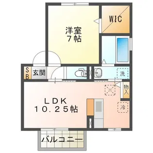 アメージング・フラッツD・E【2階】の間取り