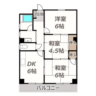 グリーンハイツ近江【4階】の間取り