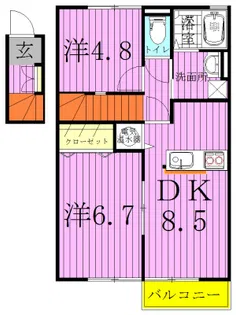 ブラックパール【2階】の間取り