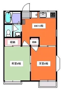 ティファームコートB【2階】の間取り