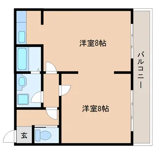 メゾン名取堤【4階】の間取り
