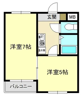 クレセント土樋【2階】の間取り