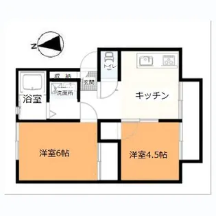 パナハイツHANDA【1階】の間取り