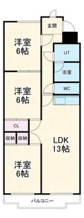 ベルメゾン若森【3階】の間取り
