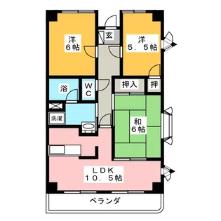 ベルヴィル【1階】の間取り