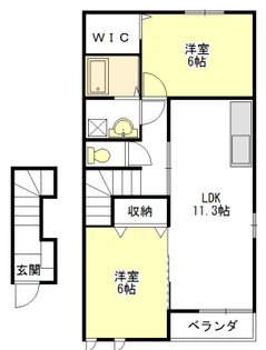 ハミングバード【2階】の間取り