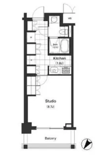 パークキューブ目黒タワー【1階】の間取り