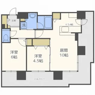 ブランズタワーアイム札幌大通公園【3階】の間取り