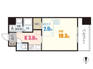 プレジールジョイ西原【5階】の間取り