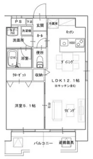 サウスイン奥田【6階】の間取り