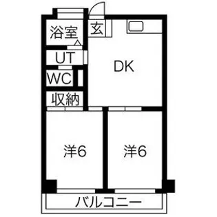 堀米ハイツ【1階】の間取り