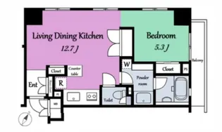 ヴェルレージュ乃木坂【7階】の間取り