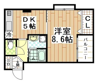 アミティ小阪【2階】の間取り