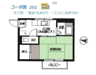 コーポ茜【2階】の間取り