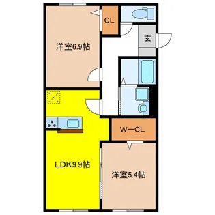グランデ アサイ【2階】の間取り