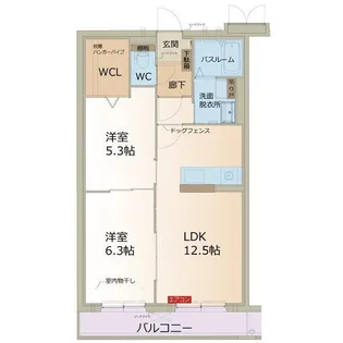 リーフ長津良【1階】の間取り