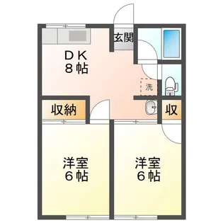 ハイムショパン【2階】の間取り